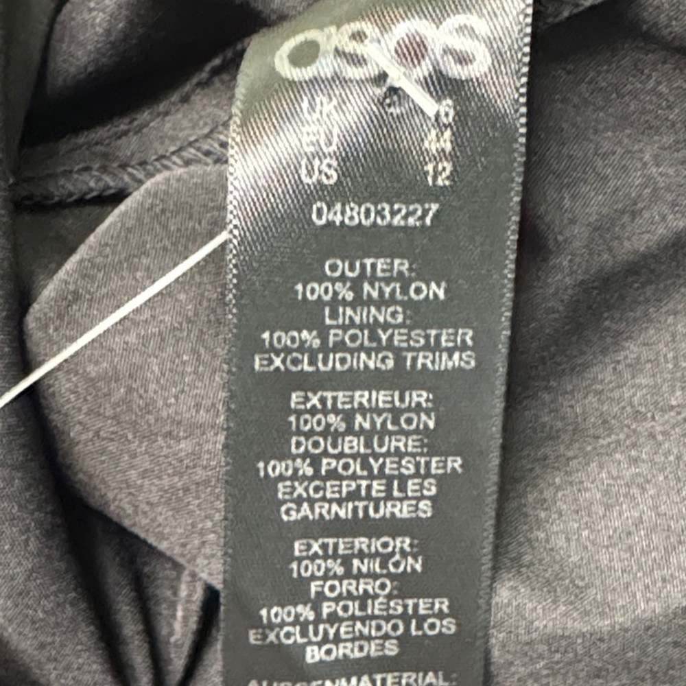 ASOS Embroidered Black Mesh Tulle Dress Size 14 - Picture 10 of 11